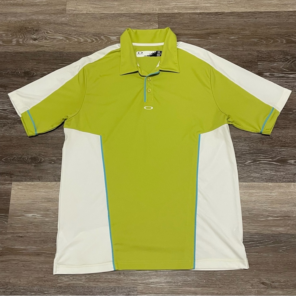 2010 Oakley Hydrolix Polo Shirt Sz Large Performance Golf Moisture Wicking